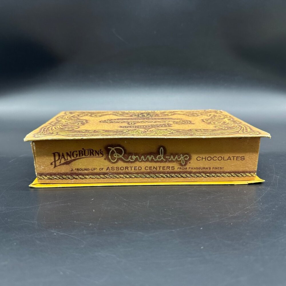 Vintage Pangburns Chocolate Box Round Up 1960s Cowgirls Western Texas Empty - Picture 4 of 16